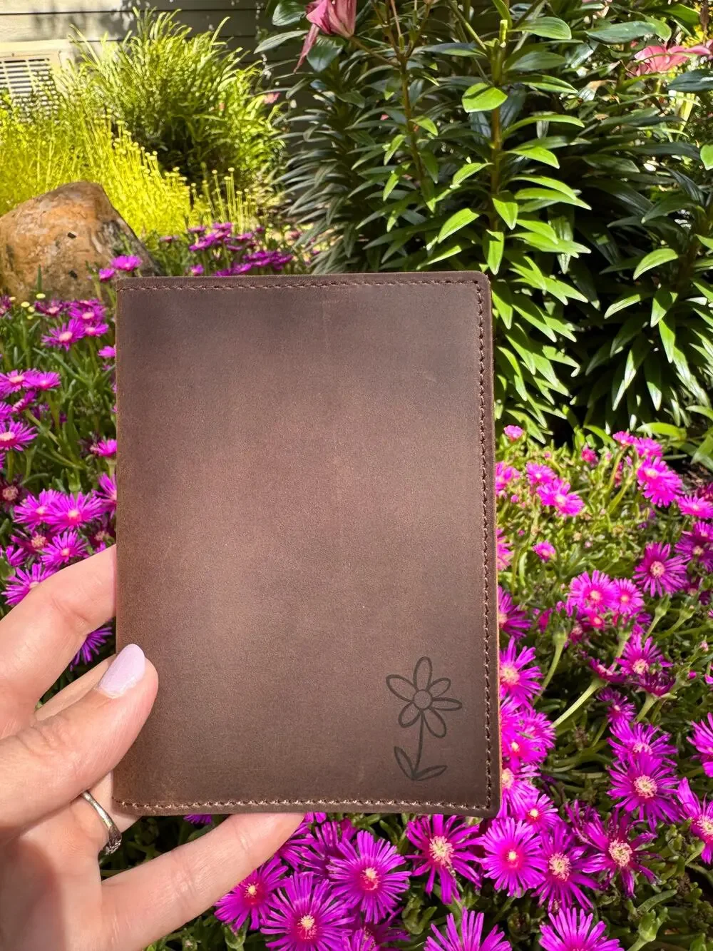 Genuine Leather Passport Holder ROOT BEER BROWN NEUTRAL Passport Wallet